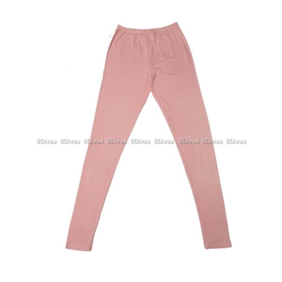 LIGHT Pink Stretchy Leggings Pants Size Medium or Small - Picture 2 of 8